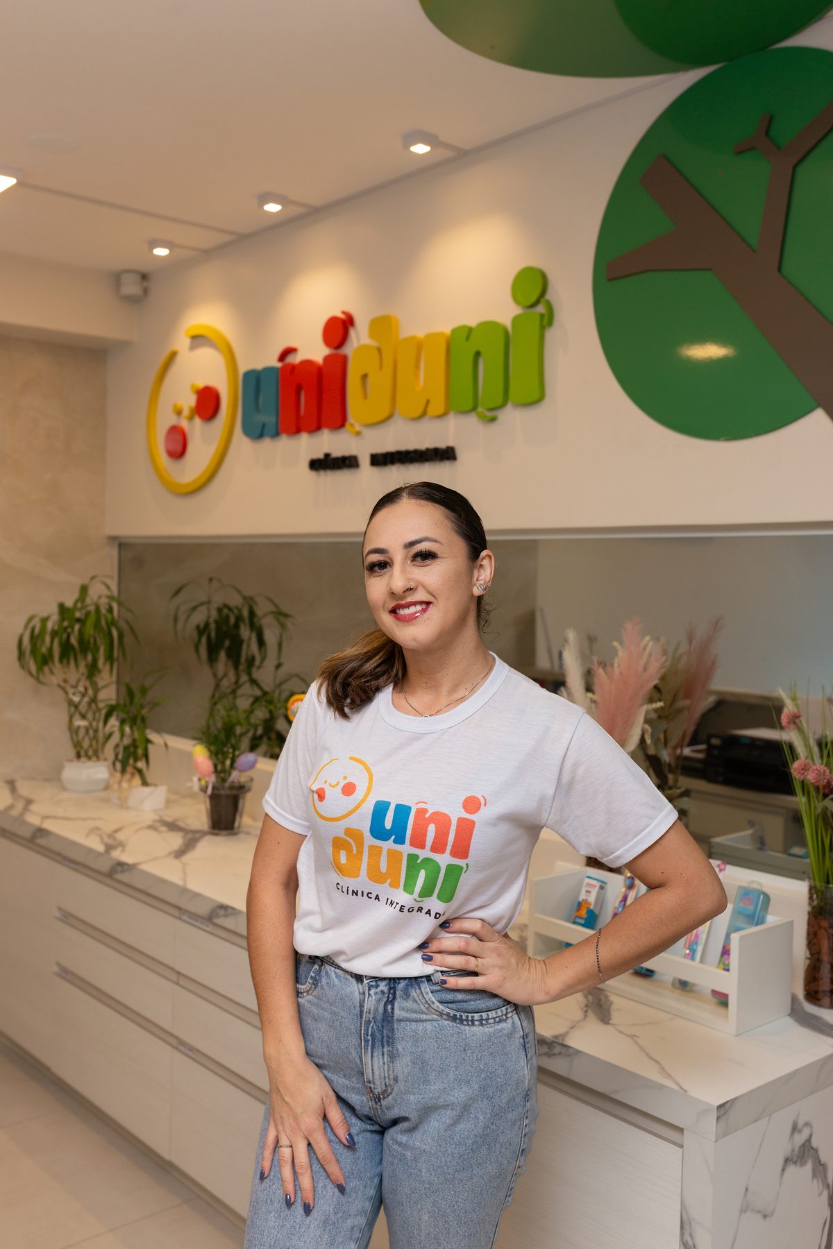 Rafaela, auxiliar de saúde bucal da Uniduni